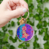 Blokkering Bright Floral Girl Sleutelhanger (Hand)
