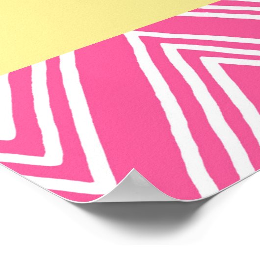 Blokkering Fabulous Pun w/ Roze flamingo Poster (Hoek)