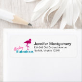 Blokkering Fabulous Typografie met roze flamingo Etiket (Insitu)