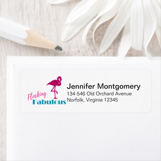 Blokkering Fabulous Typografie met roze flamingo Etiket (Insitu)