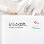 Blokkering Fabulous Typografie met roze flamingo Etiket (Insitu)