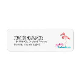 Blokkering Fabulous Typografie met roze flamingo Etiket