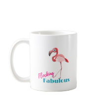 Blokkering Fabulous Typografie met roze flamingo