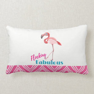 Blokkering Fabulous Typografie met roze flamingo Kussen