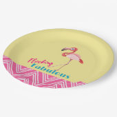 Blokkering Fabulous Typografie met roze flamingo Papieren Bordje (Gekanteld)