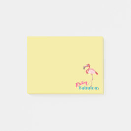 Blokkering Fabulous Typografie met roze flamingo Post-it® Notes