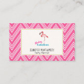 Blokkering Fabulous Typografie met roze flamingo Visitekaartje (Voorkant)