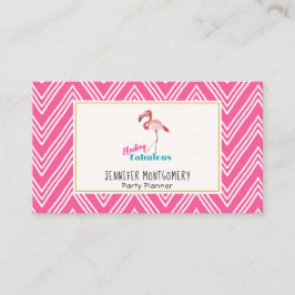 Blokkering Fabulous Typografie met roze flamingo Visitekaartje