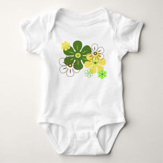 Blokkering Hawaiian Retro Floral Romper (Voorkant)