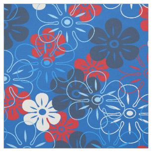 Blokkering Hawaiian Retro Floral Stof