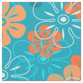 Blokkering Hawaiian Retro Floral Stof (Close Up)