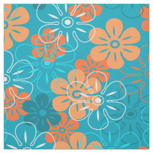 Blokkering Hawaiian Retro Floral Stof
