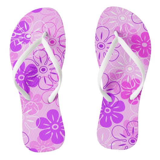 Blokkering Hawaiian Retro Floral Teenslippers (Voetbed)