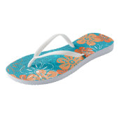 Blokkering Hawaiian Retro Floral Teenslippers (Schuin)