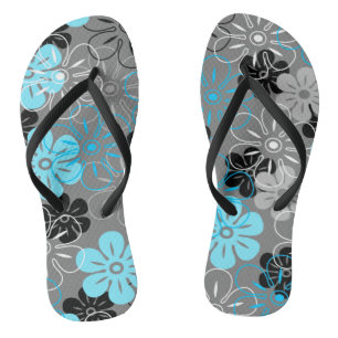 Blokkering Hawaiian Retro Floral Teenslippers