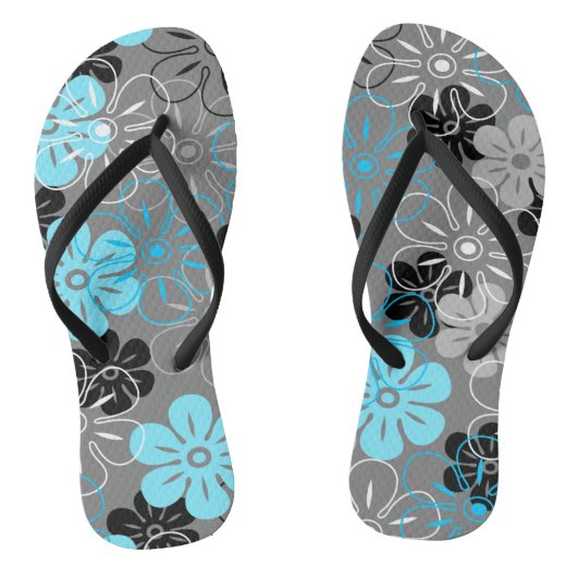Blokkering Hawaiian Retro Floral Teenslippers (Voetbed)