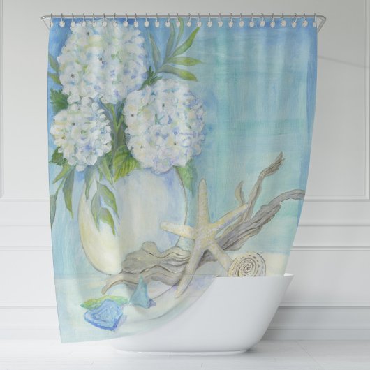 Blokkering Katoen Schrikstaartschar met Zee Keel Douchegordijn