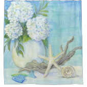 Blokkering Katoen Schrikstaartschar met Zee Keel Douchegordijn (Voorkant)