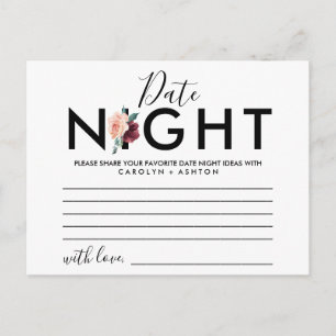 Blokkering   Maroon Date Night Idea Kaarten