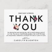 Blokkering | Maroon Hartelijk dank, jullie ontvang Briefkaart (Voorkant)