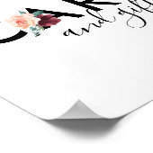 Blokkering | Maroon-Kaarten en cadeaubord Poster (Hoek)