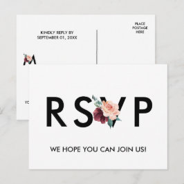 Blokkering Maroon Song Request RSVP Briefkaart