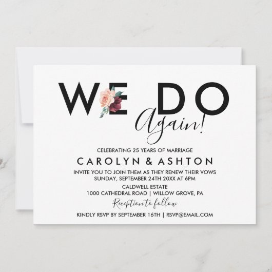 Blokkering | Maroon Vow Renewal Kaart (Voorkant)