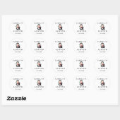 Blokkering | Maroon Wedding Envelope-zegels Ronde Sticker (Vel)