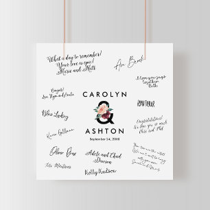 Blokkering   Maroon Wedding Guest Signing Poster