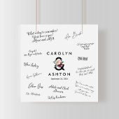 Blokkering | Maroon Wedding Guest Signing Poster