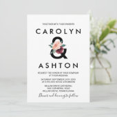 Blokkering | Maroon Wedding Kaart (Staand voorkant)