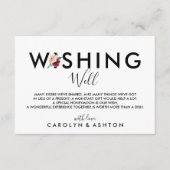 Blokkering | Maroon Wedding Wishing Well Informatiekaartje (Voorkant)