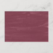 Blokkering | Maroon Wedding Wishing Well Informatiekaartje (Achterkant)