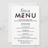 Blokkering | Menu Maroon Kissing Kaart (Voorkant)