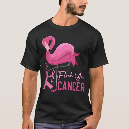 Blokkering u kanker | Cool Flamingo Breast Cancer  T-shirt (Voorkant)