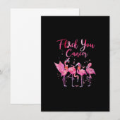 Blokkering U kankerroze Flamingo Breast Cancer AWa Kaart (Voorkant / Achterkant)