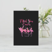 Blokkering U kankerroze Flamingo Breast Cancer AWa Kaart (Staand voorkant)