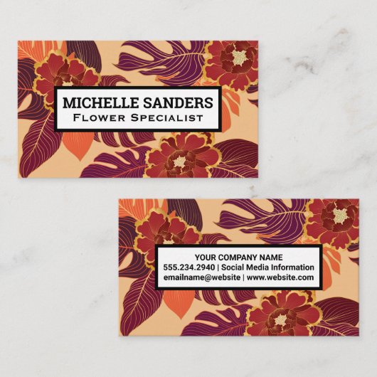 Blokkering van het palmplank visitekaartje (Voorkant / Achterkant)