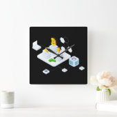 Blokkering Vierkante Klok (Huis)