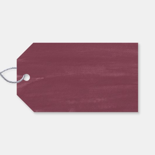 Blokkering | Welkom maroon Wedding Cadeaulabel (Achterkant Horizontaal)