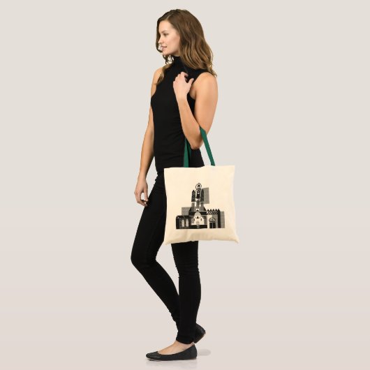 Blokkerontwerp-canvas tas (Voorkant (model))
