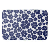 Blokkerpatroon - blauw en wit badmat (Voorkant)