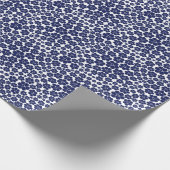Blokkerpatroon - blauw en wit cadeaupapier (Hoek)