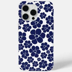 Blokkerpatroon - blauw en wit iPhone 15 pro max hoesje