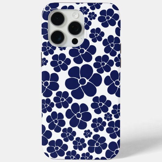 Blokkerpatroon - blauw en wit Case-Mate iPhone case (Achterkant)