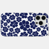 Blokkerpatroon - blauw en wit Case-Mate iPhone case (Achterkant (horizontaal))