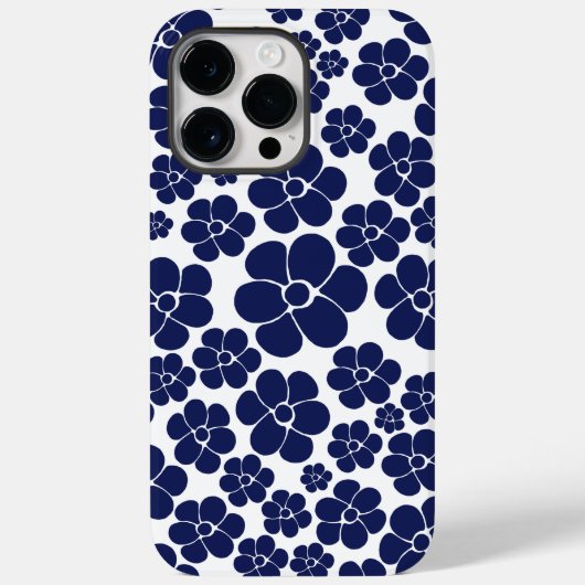 Blokkerpatroon - blauw en wit Case-Mate iPhone case (Achterkant)