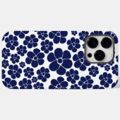 Blokkerpatroon - blauw en wit Case-Mate iPhone case (Achterkant (horizontaal))