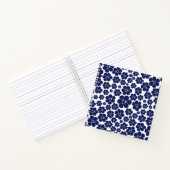 Blokkerpatroon - blauw en wit notitieboek (Binnen)