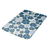 Blokkerpatroon - Donkerblauw, lichtblauw en crème Badmat (Gekanteld)